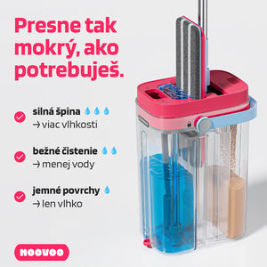 Двукамерен плосък моп - самопочистващ се