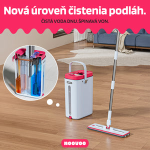 Двукамерен плосък моп - самопочистващ се