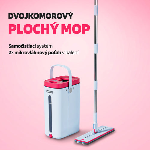 Двукамерен плосък моп - самопочистващ се