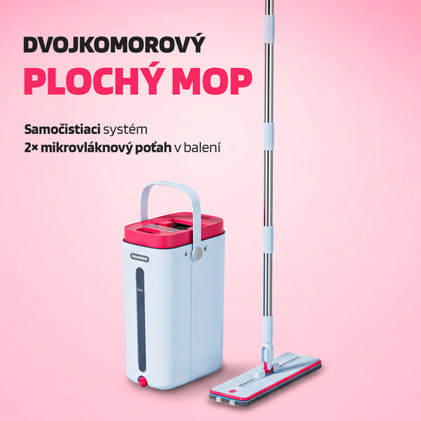 Двукамерен плосък моп - самопочистващ се